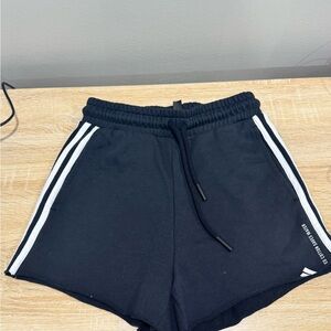 adidas Black Women's Athletic Shorts with White Side Stripes